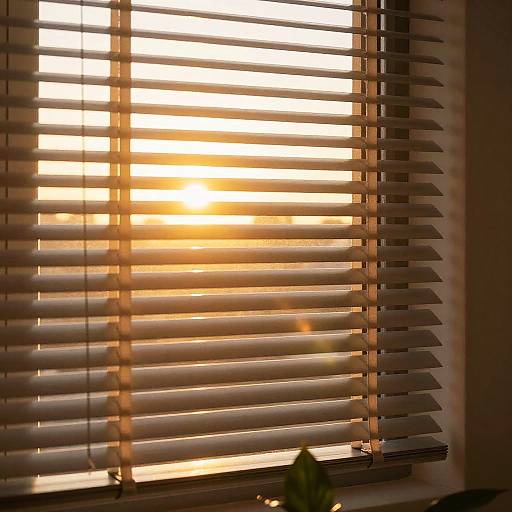 Sunset Through Window Blinds