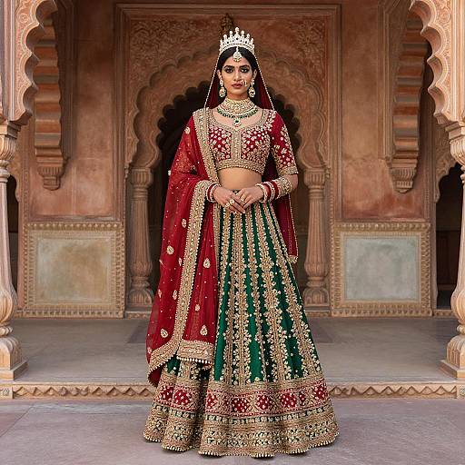 Indian Woman in Traditional Royal Outfit
