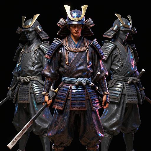 Iridescent Mutant Samurai Trio