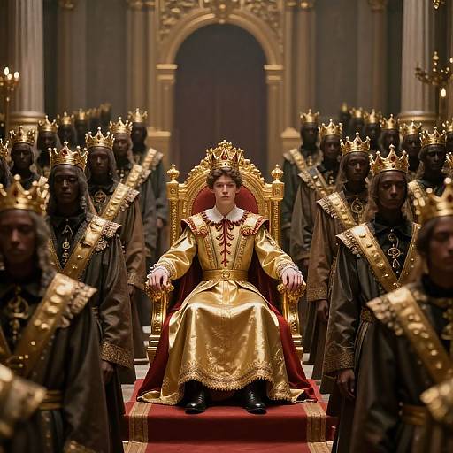 Surreal Monarch on Golden Throne