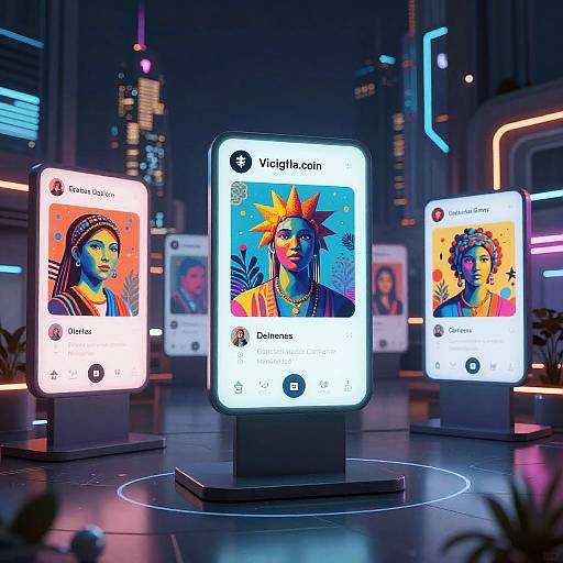 Futuristic Virtual Art Gallery Showcase