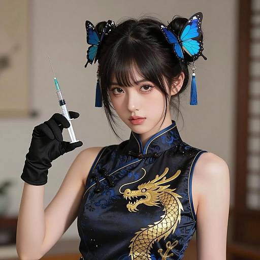 Mystical Woman in Anime Style Art