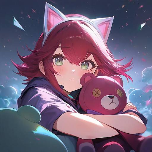 Illustration of Annie (league of legends), league of legends in the style of Ume (plumblossom)