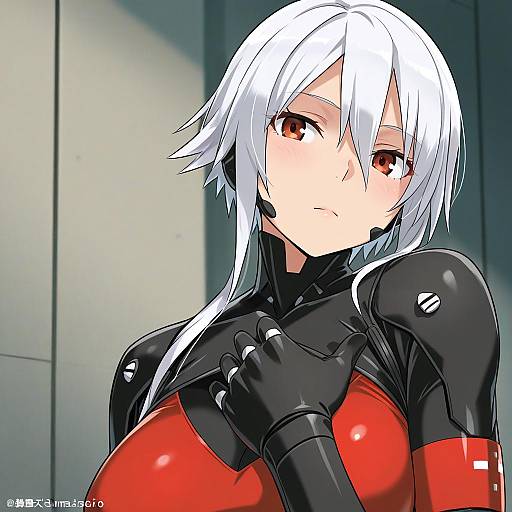 Illustration of Ariane yeong, signalis in the style of Imaichi