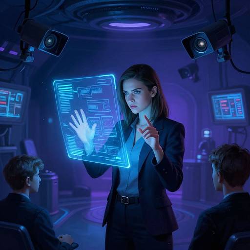 Spy School Erica in Futuristic Lab