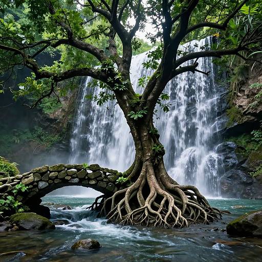 Surreal Gravity-Defying Water Tree