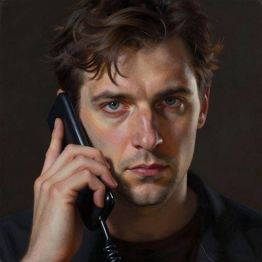 Sinister Bulgarian Man Phone Portrait