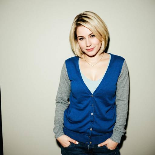Blonde Woman in Casual Chic Outfit
