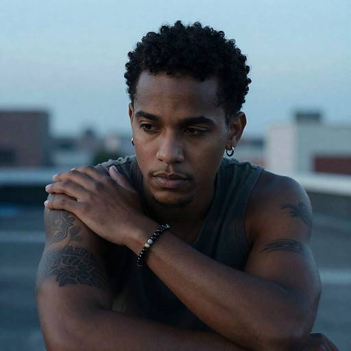 Thoughtful Urban Portrait at Dawn