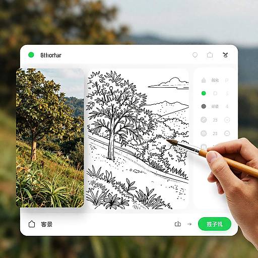 Digital Photo to Line Art Interface
