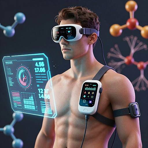 Futuristic Wearable Health Tech Art