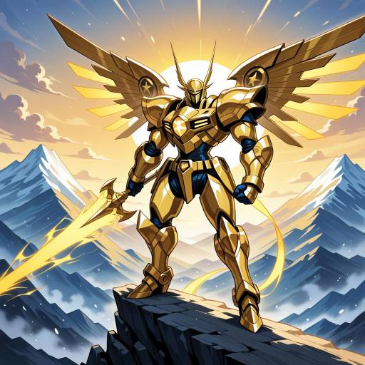 Celestial Deity in a Volcanic Sunrise