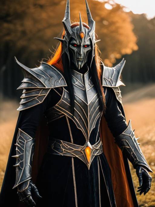 Man in Realistic Sauron Cosplay Costume