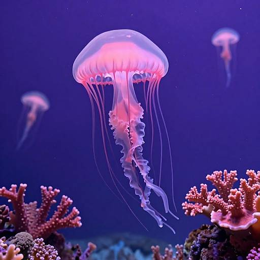 Giant Bioluminescent Pink Jellyfish