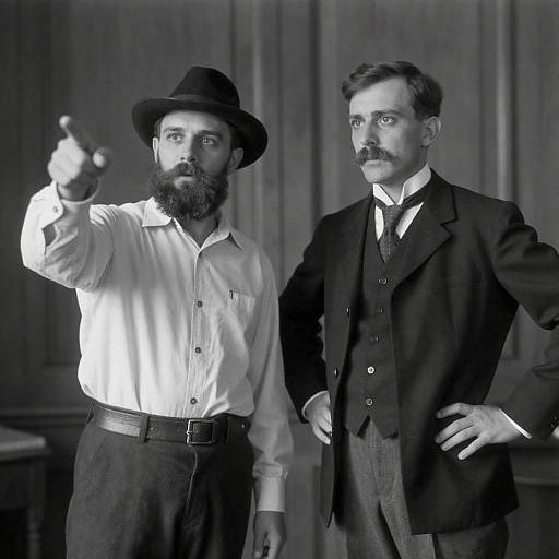 Intense Vintage Portrait of Two Men