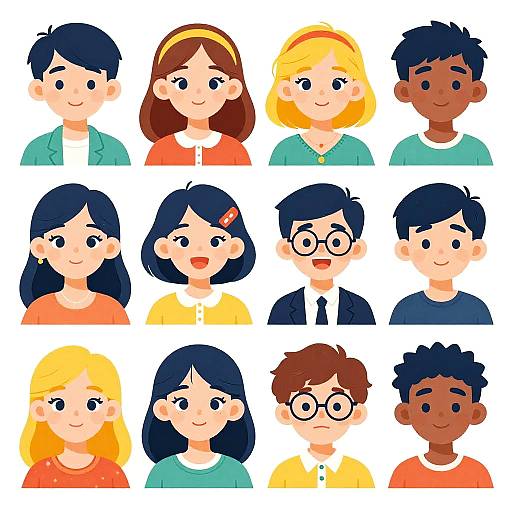 Whimsical Cartoon Characters with Emotions