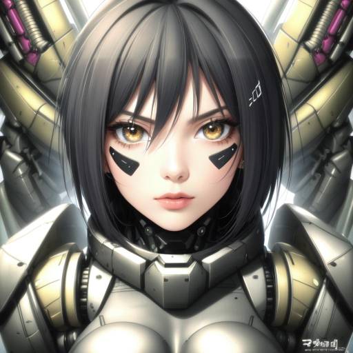 Illustration of Alita, battle angel alita in the style of Hanpenmaru