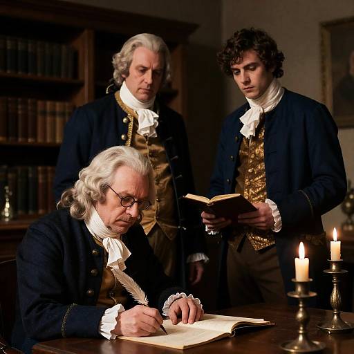 18th Century Scholars in a Dim Room