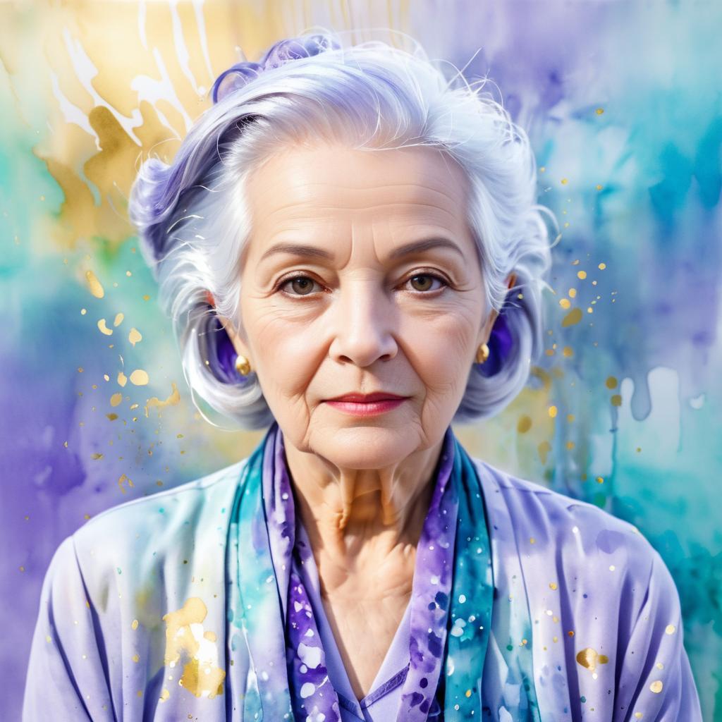 Serene Portrait of an Elderly Woman