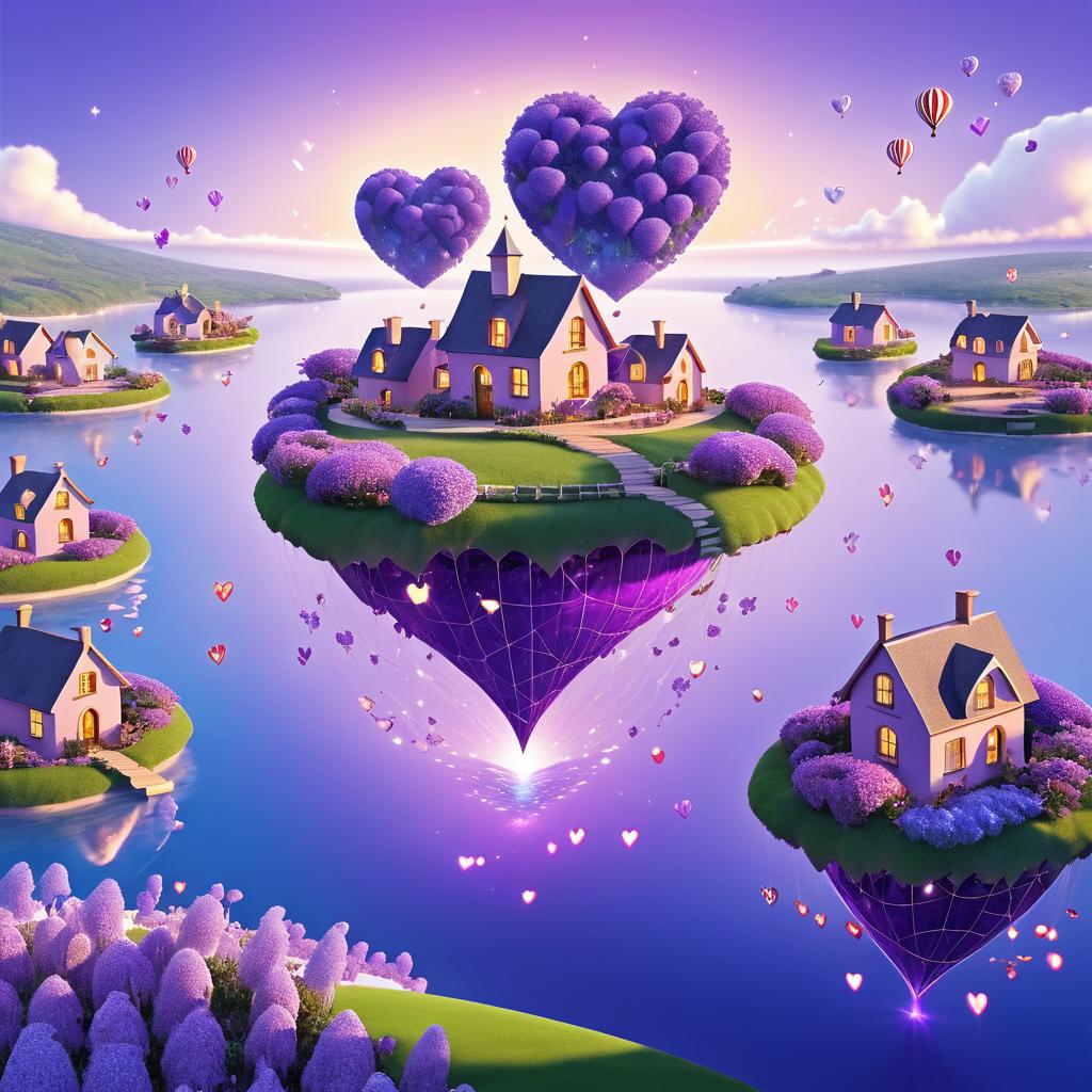 Enchanted Heart Island Valentine Scene