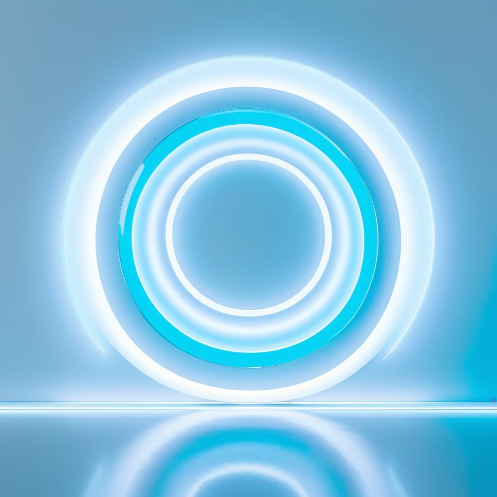 Futuristic Circle Light Painting Artwork