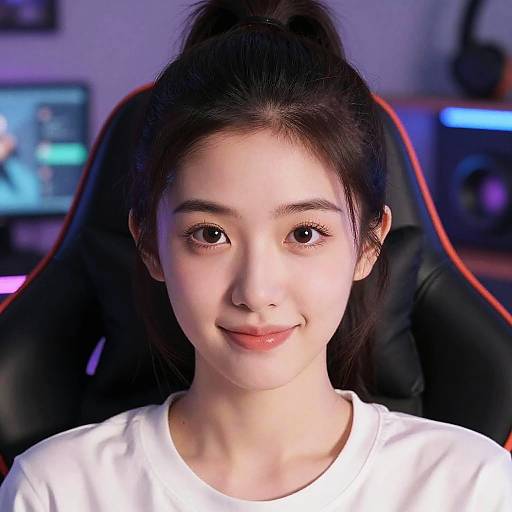 Young Woman Gamer Portrait