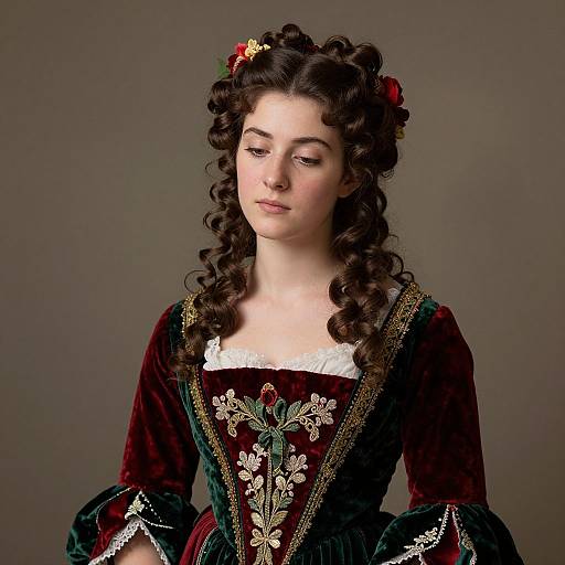 1850s Elegant Young Woman Portrait