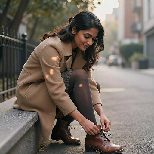 Elegant Urban Portrait of South Asian Woman