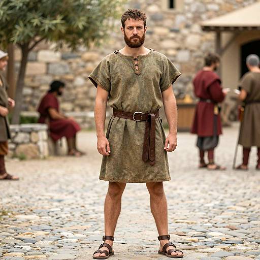 Man in Roman Garb at Festival
