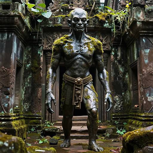 Ancient Moss Stone Golem Portrait