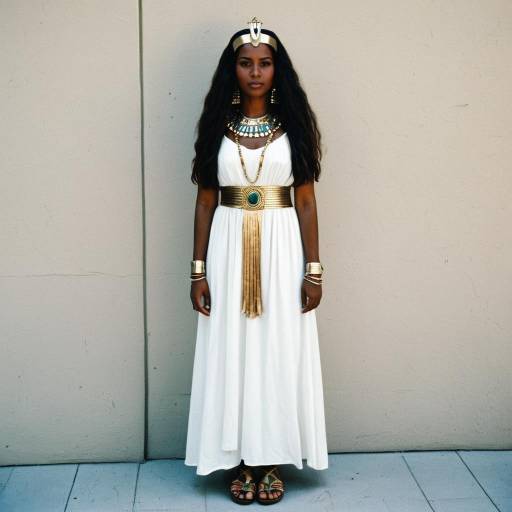 Elegant Egyptian Queen Costume in White