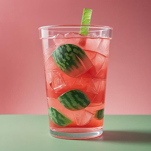 Refreshing Watermelon Cooler in a Cup