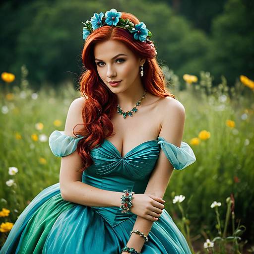 Ariel-Inspired Fancy Costume for Girls