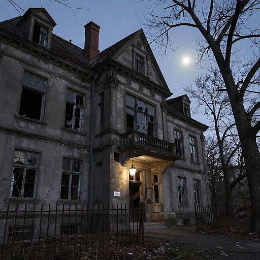 Haunted Abandoned Asylum Scene
