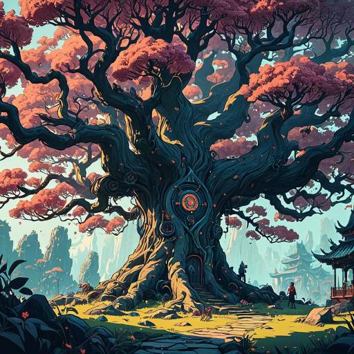 Magical Tree in Fantasy Art Style
