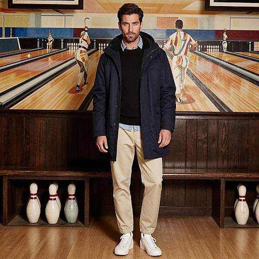 Vintage Bowling Alley Style Portrait