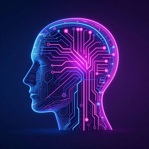 Digital Identity Circuit Head Illustration
