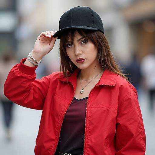 Realistic Streetwear Girl Portrait