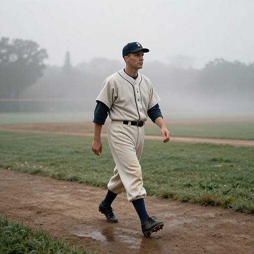 Gehrig in Foggy 1930s Ballpark