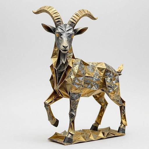 Ivory Ebony Gold Faun Sculpture