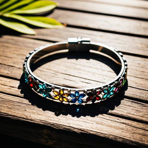 Luxury Bracelet with Floral Jewel Patterns