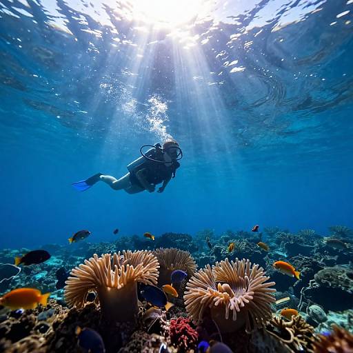 Impressionistic Underwater Sunlit Serenity