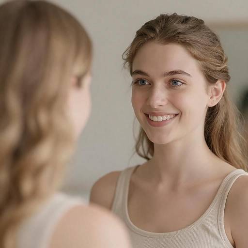 Warm Smile Between Two Women