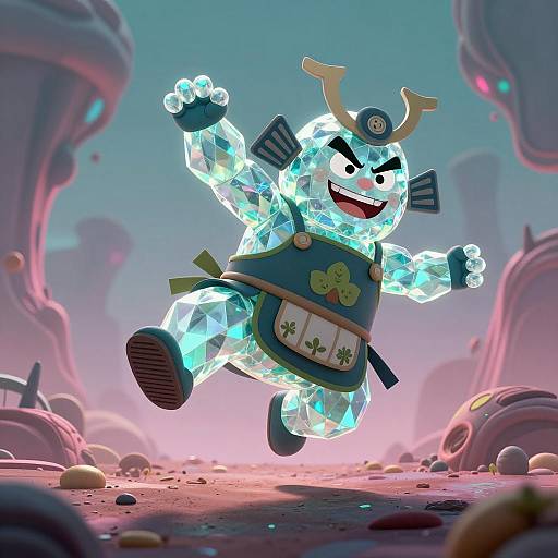 Adventurous Sushi Samurai on Alien Planet