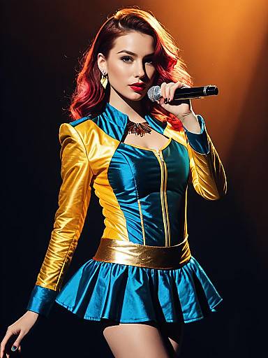 Cinematic Pop Star Girl Portrait