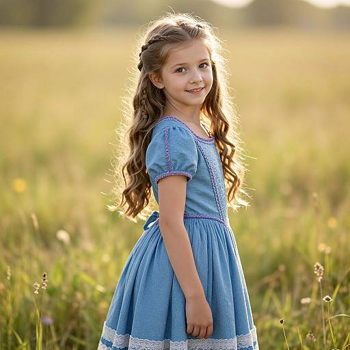 Young Girl in Elegant Braided Hair