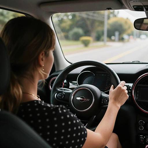 Woman Driving Car Interior