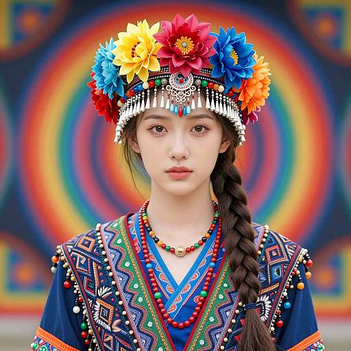 Vibrant Traditional Costume Portrait