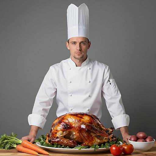 Handsome Male Chef in Formal Uniform