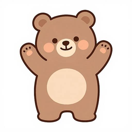 Charming Hand-Drawn Friendly Bear